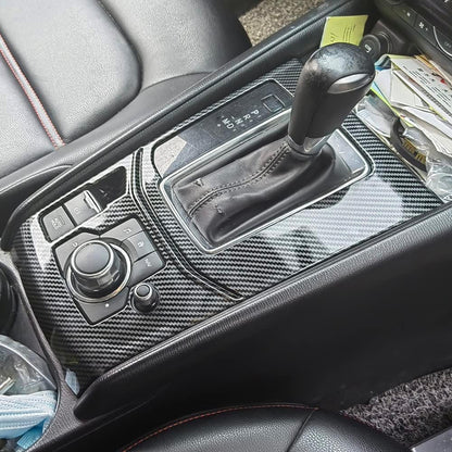 AOKIO Interior Center Console Gear Shift Panel Cover Trim for Mazda CX5 CX-5 Accessories 2017 2018 2019 2020 2021 2022 2023 2024 2025 (for Automatic Transmission)