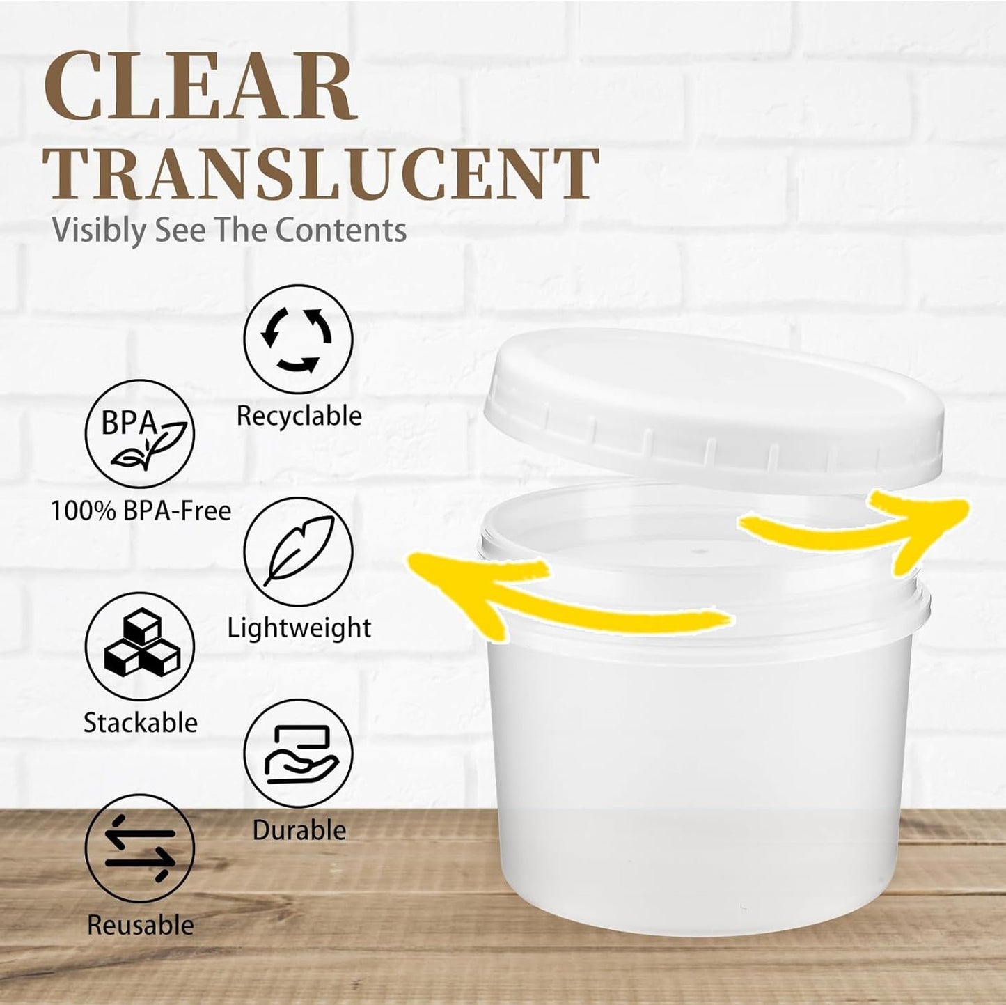 TUZAZO 12 Oz Food Storage Containers with Double-Seal Lids (12-Count) Reusable Small Plastic Soup Freezer Containers for Portion and Meal Prep | Microwave-, Freezer-, Dishwasher-Safe | BPA Free