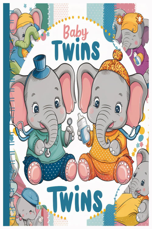 Baby Log Book For Twins Elephant Theme: Daily Tracker for Newborns Infant , Record Feedings, Diapers, Sleep Schedule and More, Log for Over 3 Months, 6X9 Baby Care