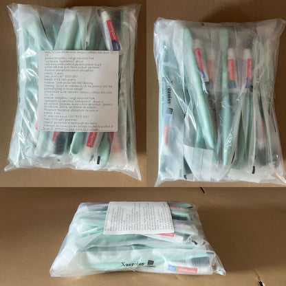 Disposable Toothbrushes with Toothpaste,30 Pack Green Bulk Toothbrushes Individually Wrapped Travel Toothbrush and Toothpaste Kit for Homeless,Nursing Home,Hotel,Charity