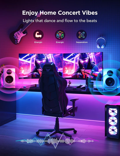 Govee TV LED Backlight Strip, RGBIC Smart LED Backlight for 40-50inch TVs, Music Sync, Wi-Fi Bluetooth & App Control, Works with Alexa & Google Assistant, 77 Scene Modes, Adapter