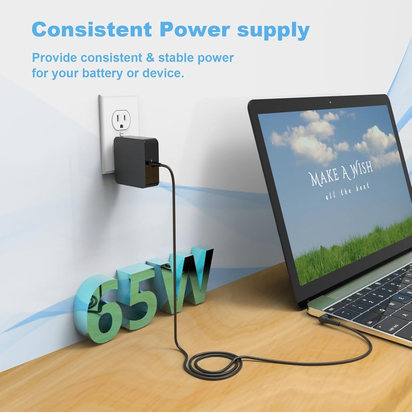 Ideapad Charger for 65W 45W Lenovo Laptop Charger- Compatible with Lenovo Ideapad 3 5 320 330 330S S145 510 510S 110 110S Flex 3 5 Yoga 710 510 Light-Weight Adapter Power Supply