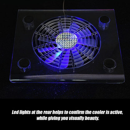 Laptop Cooling Pad, Laptop Cooling Stand Ultra Quiet USB Laptop Cooling Tray Computer Cooling Pad Gaming Laptop Fan Cooling Pad with LED RGB Lights