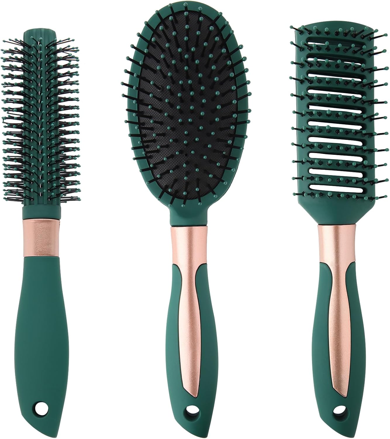 Hair Brush Set for Women Antistatic Massage Oval Air Cushion Hair Brush Round Detangling Hair Brush with Long Handle for Wet and Dry Men