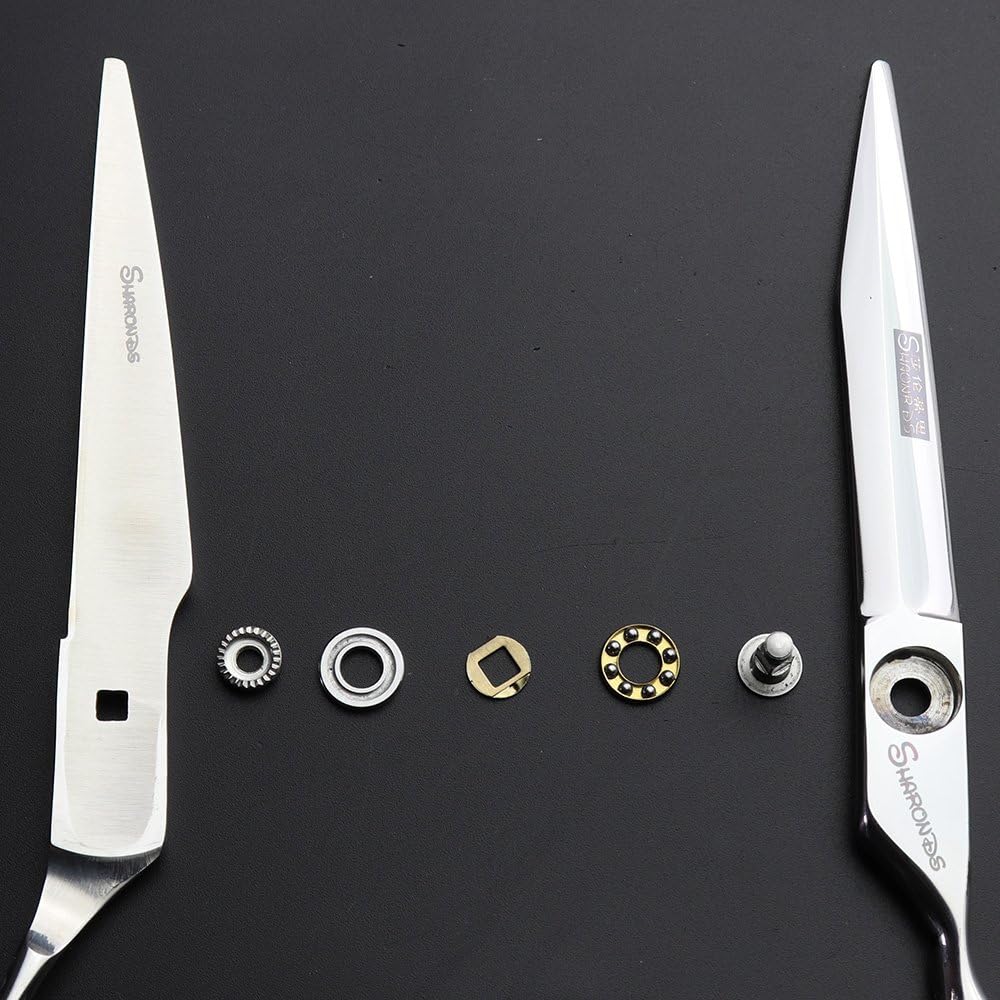 6 Inch Study Hairdressing Styling Scissors Professional Hairdressing Scissors Japan Chinese Dragon Design Shank Scissors Tools(Flat Cut 6 Inch-D)