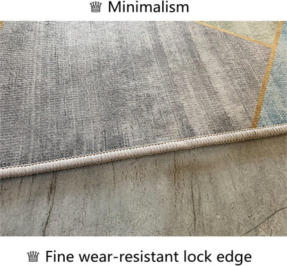 RUGMRZ Tappeto Palestrina Bambini 180 x 220 cm Tappeto Lungo giallo Design moderno della pittura a inchiostro grigio grigio Accessori per il soggiorno indossabili