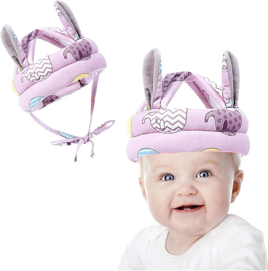 QYINXIU 1 Pack Toddler Walking Helmet, Cute Baby Safety Helmet Toddler Head Protection Hat, Baby Protect Hat, Kids Anti-Fall Safety Cap for Kids Walking and Playing