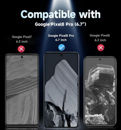 MAGIC JOHN 2 Pack for Google Pixel 8 Pro Tempered Glass Screen Protector, Auto Dust-Elimination, Bubble Free, HD Clear, Easy Installation
