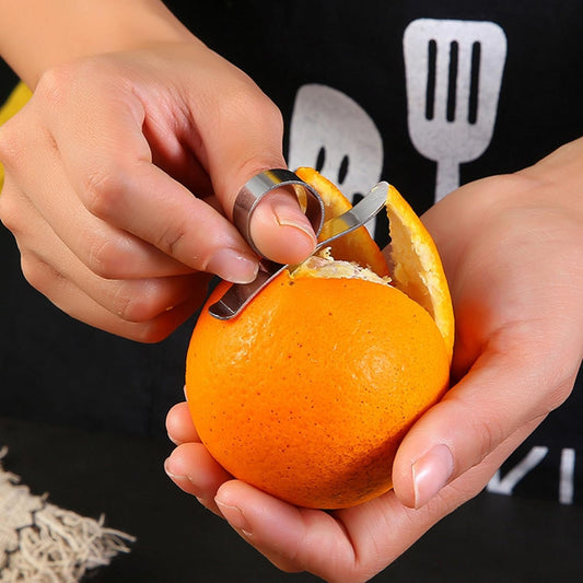 YUEMING 2 Pieces Orange Peelers Fruit Peelers Peeling Tool Citrus Peeling Citrus Remover Stainless Steel Slicer Kitchen Gadget for Orange
