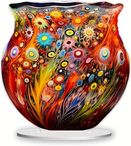 vasi acrilici variopinti vaso decorativo da interno vasi decorativi interno moderni oggettistica per la casa moderna，Adatto a soggiorno, matrimonio, cena, tavolo da pranzo, festa, ufficio, ecc.