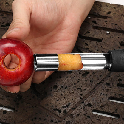 Soft Touch Apple Corer Remover Stainless Steel Core Seed Twist Pear Kitchen Tool Fruit Pear Corer Slicer Peeler with Sharp Serrated Blade Perfect Kitchen Utensil & Gadget for Coring Fruits