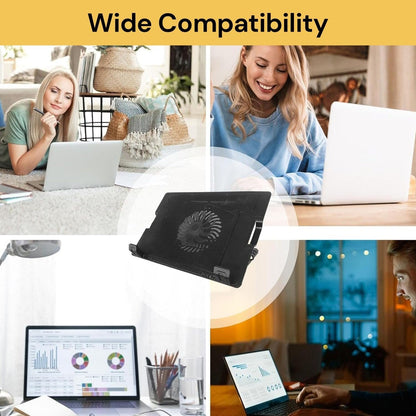 EZONEDEAL Laptop Cooler Cooling Pad Laptop Cooling Fan Cooling Stand USB Powered Silent Cooler Pad, Adjustable Notebook Cooler