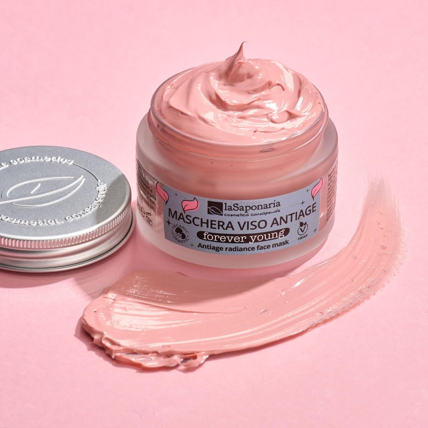La Saponaria | Forever Young Anti-Aging Face Mask with Iris, Vitamin C and Phytoretinol, 50 ml
