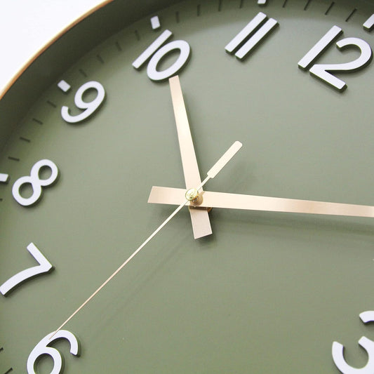 12inch Silent Wall Clocks Battery Operated, Non Ticking Quality Quartz Movement Wall Clock for Home Office Decor