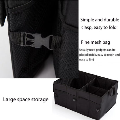 Piaoliu Black Minimalist Car Trunk Organizer, Foldable Multi-Purpose Tools, Garage Sedan Portable Car Accessories