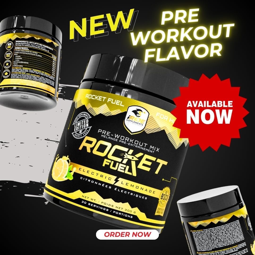 iRide Supplements - Pre Workout Creatine Monohydrate Powder + 200mg Caffeine, Lemonade - Enhanced Athlete Supplements - Sugar Free Energy Supplement for Men & Women -30 Servings