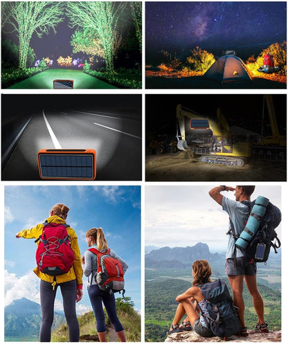 Solar Power Bank - Smartphone Panel Bank, Large Capacity Solar Charger Mobile Phone Powers, Support 4 Electronics Equipment for Adults Teens Men Women Students Commuting