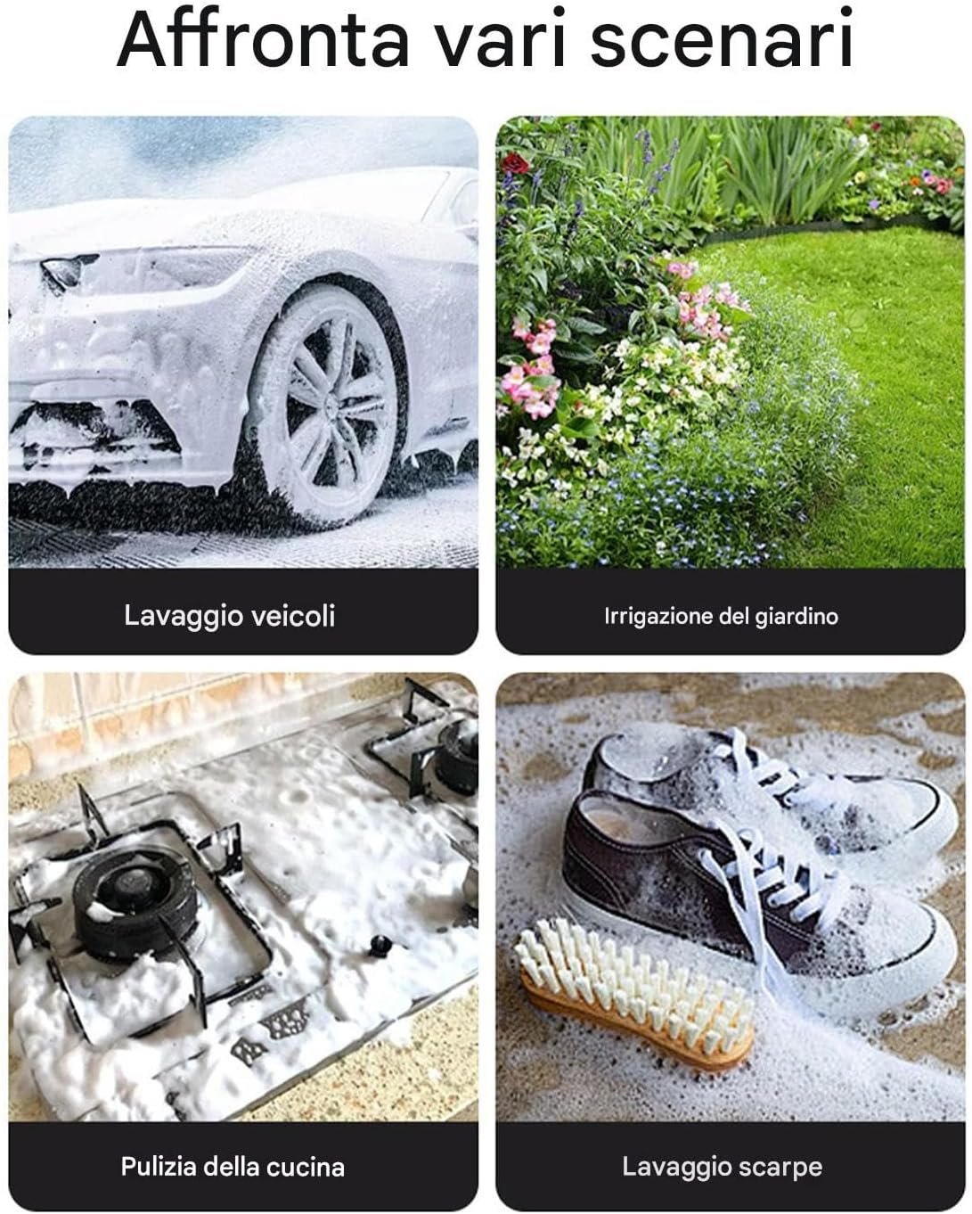 Electric Foam Sprayer, Car Detailing Tool, 4.92 x 9.65 x 4.88 inches, Cleaning Equipment, 1.8L Water Tank, Rechargeable Nozzle, 5 V Charging Port, Compact Size, for Maintenance Solution