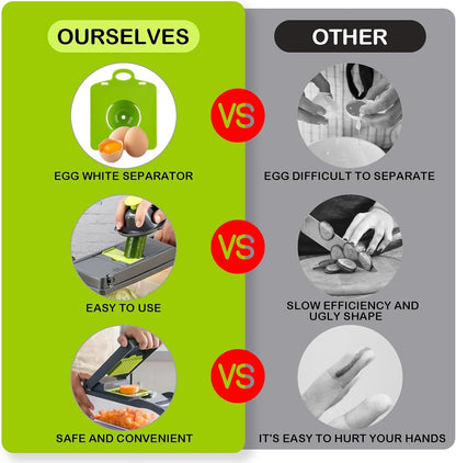 ZWLIYCHN Vegetable Chopper Cutter Mandoline Slicer Cheese Grate Onion Salad Veggie Chopper Dicer with Container Veggie Julienne Potato Cheese Grater Kitchen Tools Gadgets Hand Protector