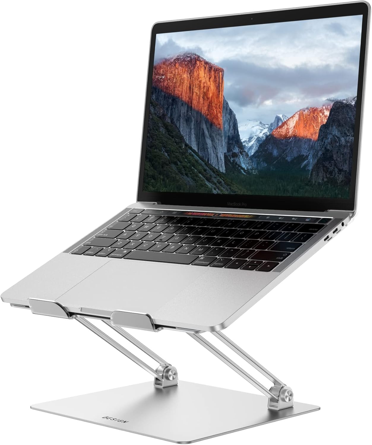 BESIGN LS10 Aluminum Laptop Stand, Ergonomic Adjustable Notebook Stand, Riser Holder Computer Stand Compatible with Air, Pro, Dell, HP, Lenovo More 10-14" Laptops, Silver