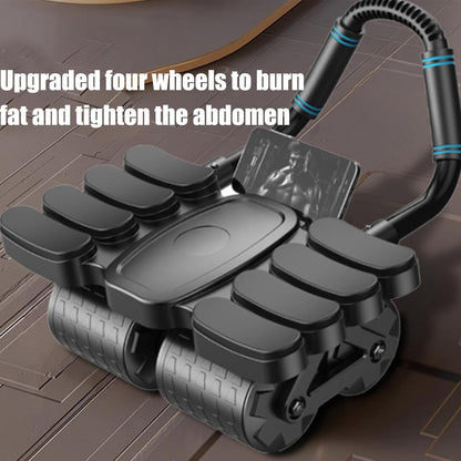 ABS Roller, Gym Equipment Ab Trainer with Elbow Support, Stable Addominal Exercise Wheel, Core Strength Workout Machine, Portable Fitness Gear for Home, Indoor Training