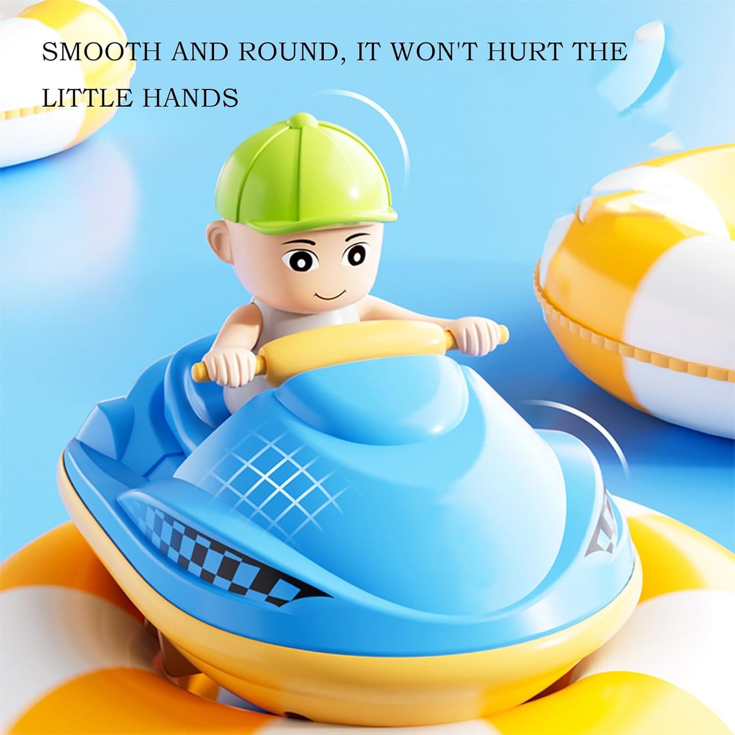 Wind Up Bath Toys, Swimming Bathtub Toys 4.3inches, Educational Floating Water Plaything for Kids Baby Shower Pool Time Fun, Blue, Yellow, Versatile Play Options