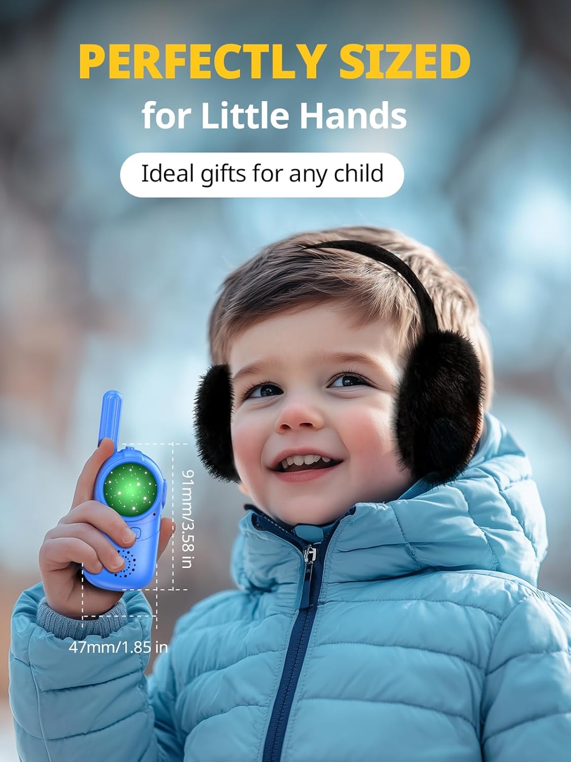 Inspireyes Rechargeable Kids Walkie-Talkie, 48 Hours Working Time, 3 Kilometers Long Range, Birthday Gifts for Boys Girls, Outdoor Toys for 3-12 Years Old Kids