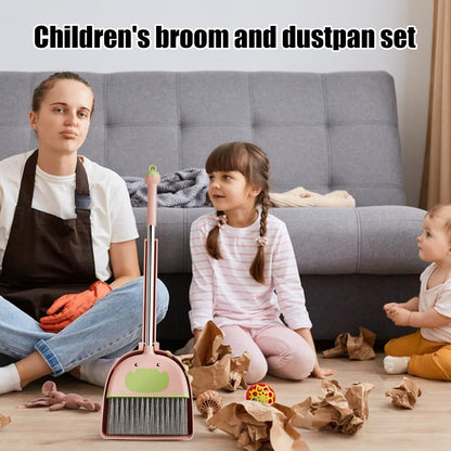 Kids Broom, Dustpan Set, Learning Toy, Sturdy Stainless Steel Handle, Lightweight PP Design, Fun Educational Cleaning Activity, Ideale per Preschool Boys and Girls