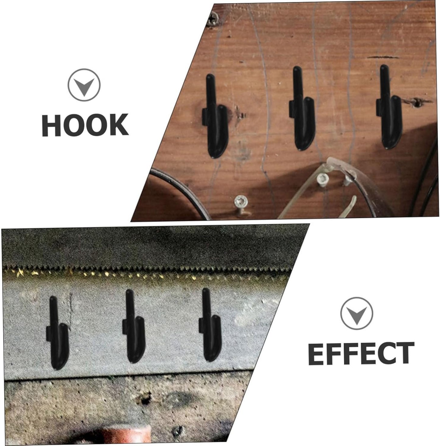GANAZONO 40Pcs Plastic Pegboard Hooks for Garage Hanging Storage for Tools Items Easy Installation for Home Organization and Efficient Workspace