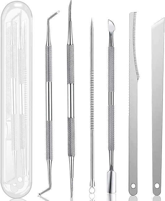 Ingrown Toenail Pedicure Tool Kit(7pcs), Nail Manicure Kit Stainless Steel Nail Care Treatment for Nail Correction Polish Pain Relief