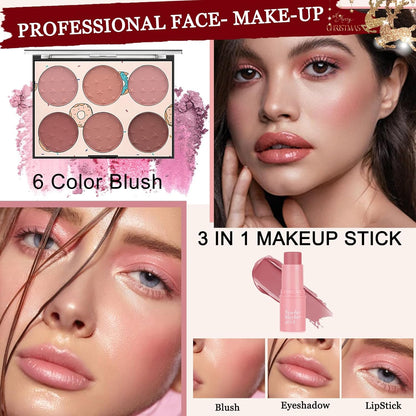Ruicen Women's Make-Up Set, Complete Make Up Kit for Women and Teenagers with Eyeshadow Palette 55 Colours and Other Accessories, Make Up Set Ideal for Beginners