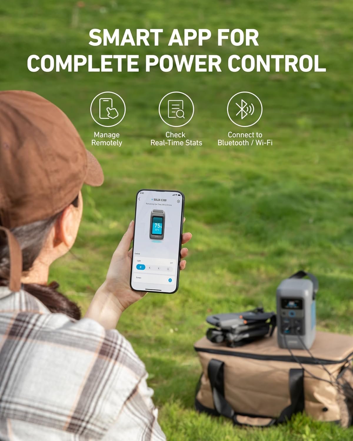 Anker SOLIX C200 DC Power Bank Station (60,000mAh), 192Wh Portable Power Station, LiFePO4 Battery, 200W Solar Generator, for Outdoor Camping, Traveling, and Emergencies (No Wall Charger Included)