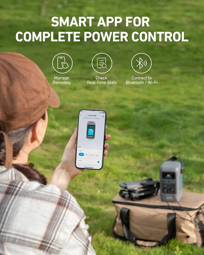 Anker SOLIX C200 DC Power Bank Station (60,000mAh), 192Wh Portable Power Station, LiFePO4 Battery, 200W Solar Generator, for Outdoor Camping, Traveling, and Emergencies (No Wall Charger Included)