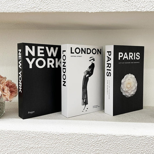 Decorative Books for Home Decor,Set of 3 Stylish Fake Books of Room Books Decor Aesthetic,for Coffee Table Decor,Living Room, Table, Shelf Decor,Modern Hardcover Stacked Display Books