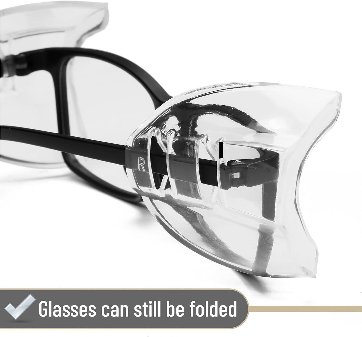 UNCO- Safety Side Shields for Glasses, 2/4/6/10 pcs, Safety Glasses Side Shields for Eyeglasses