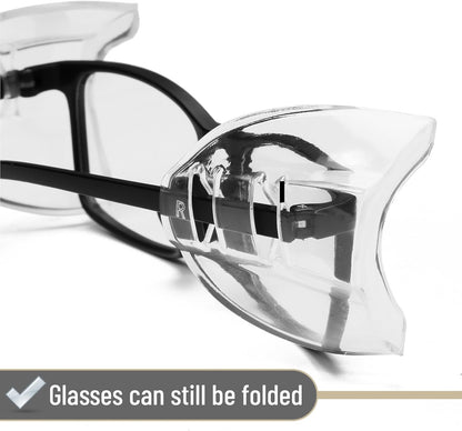UNCO- Safety Side Shields for Glasses, 2/4/6/10 pcs, Safety Glasses Side Shields for Eyeglasses