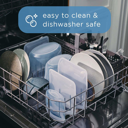 Stasher Premium Silicone Reusable Food Storage Bags, 6-Pack, Multi, Multi-Use Food Storage Bags, Lunch Bag, Travel Containers, BPA Free, Leak-free, Dishwasher-Safe, Eco-friendly