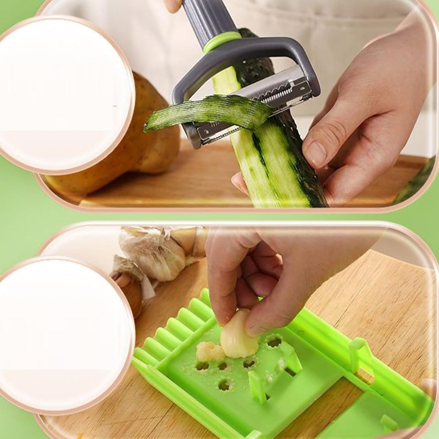 Vegetable Peelers - Fruit Peeler and Shredder Tool Set | Peeling Gadgets | Stainless Steel Shredder Grater for Vegetables Carrot Cucumber Fruit Potato Cooking Prep Tool Household Kitchen Accessories