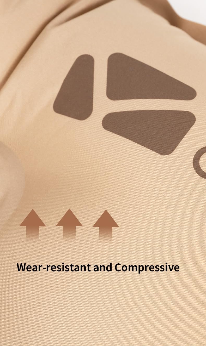 MOBI GARDEN Camping Inflatable Pillow, Automatic Ultralight Sponge, Comfortable Outdoor Travel Sleeping Pillow (Beige)