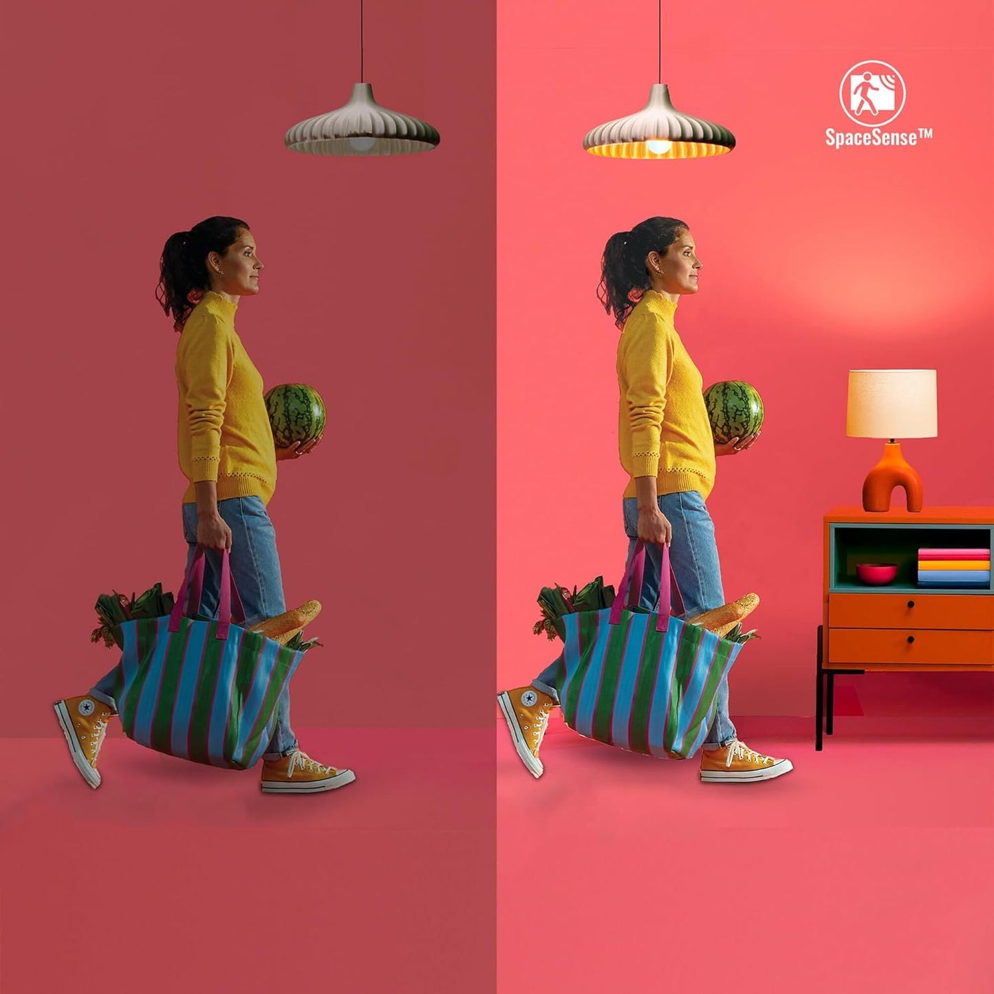 WiZ Smart Colour Bulb, E27, 8.5W, Tunable, Motion Sensor with App, Connected WiFi Compatible with Alexa, Google Assistant & HomeKit, App Control for Home Indoor Lighting, Bedroom, 2Pack