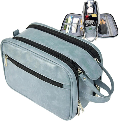 Mbiyhgta Hygiene Bag for Men | Portable Shaving Bag Travel Cases | Toiletry Organizer, Men Cosmetic Bag, Large Capacity Bathroom Travel Bag for Household, Sky Blue, Refer to description, Unisex