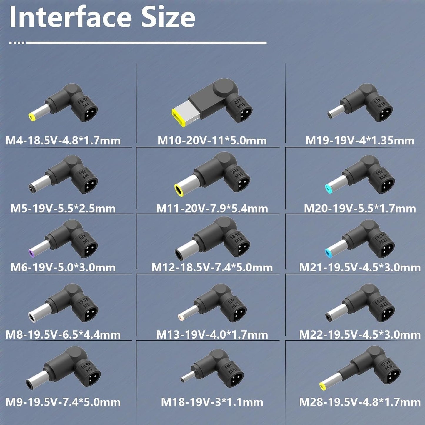 Hafiuege 90W Universal Portable Laptop Charger, 18.5V 19V 19.5V 20v Laptop Power Cord Adapter Charger for Lenovo HP Dell Asus LG JBL Toshiba Samsung Sony Notebook Power Adapter Supply Cord