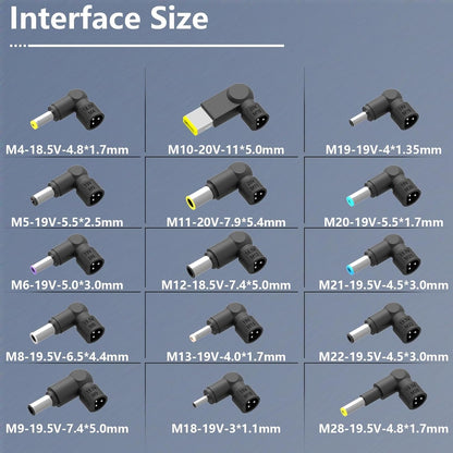 Hafiuege 90W Universal Portable Laptop Charger, 18.5V 19V 19.5V 20v Laptop Power Cord Adapter Charger for Lenovo HP Dell Asus LG JBL Toshiba Samsung Sony Notebook Power Adapter Supply Cord
