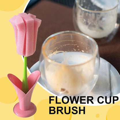 Bottiglia Brush, Detachable Sponge Cleaner, 9,45 in Long Handle Scrubber, Versatile Dish Washing Tool, Deep Cleaning Design for Home Essential, Travel Cups, Pet Bowls, Bathroom Sinks
