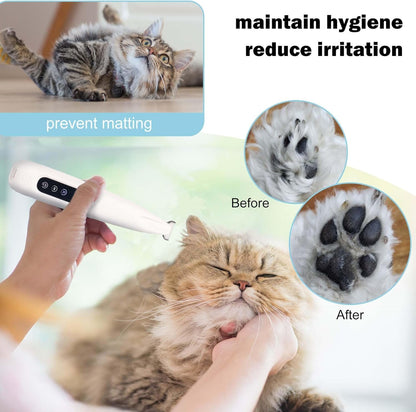 Dog Grooming Kit with LED Light, 18mm Blade Cat Clippers for Grooming, 35dB Low Noise Pet Paw Trimmer, USB Rechargeable, Waterproof IPX4, Precision Clippers for Paws, Ears, Face, and Rump