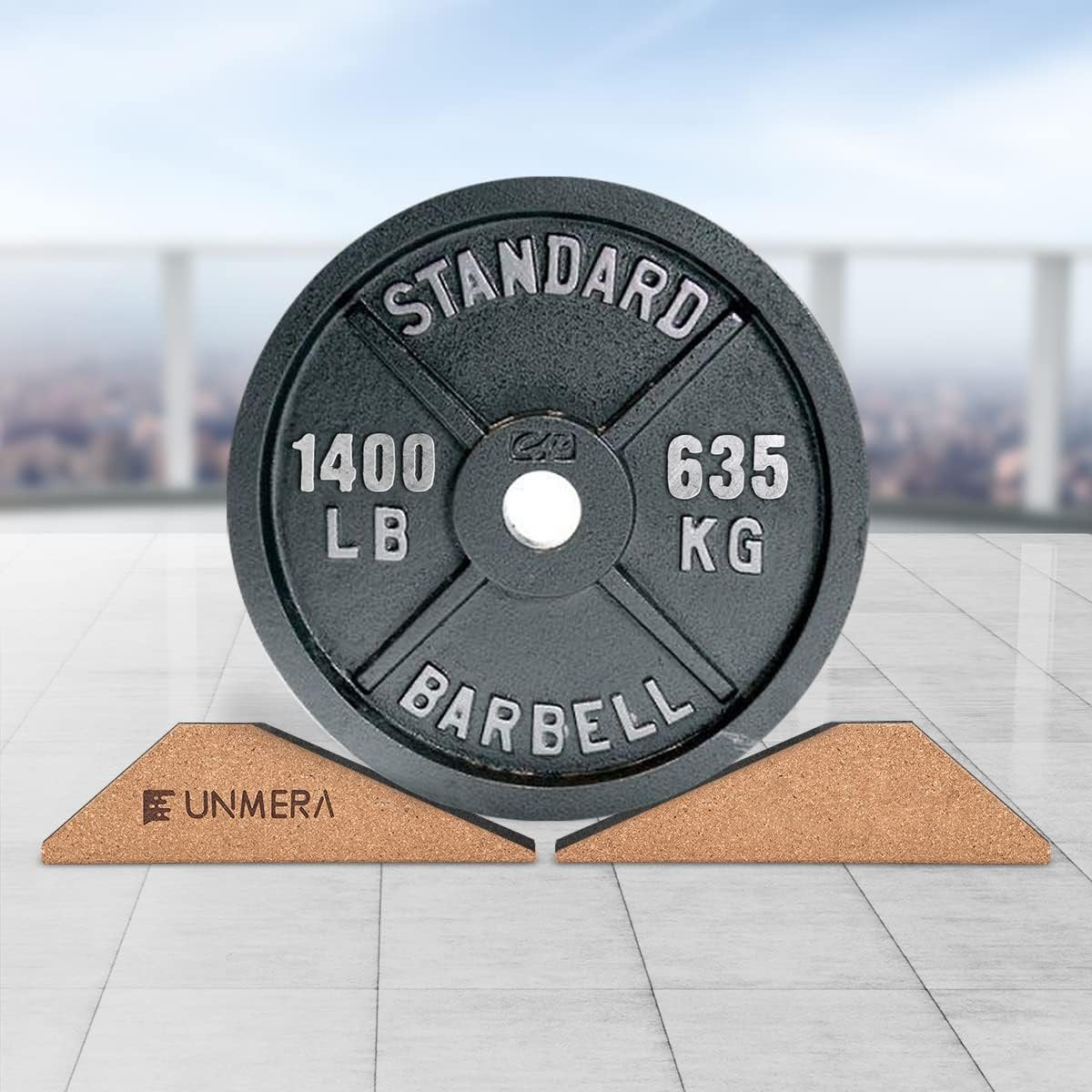 UNMERA Squat Wedge Block 2PCS Non Slip Professional Squat Ramp,Squat Platform for Heel Elevated Squats and Calf Raises