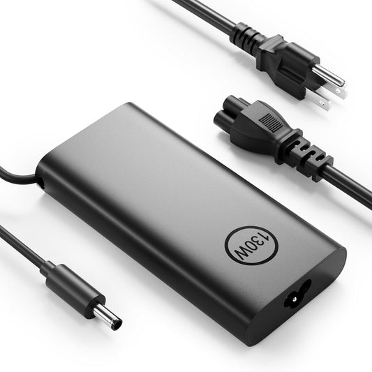 130W Dell Laptop Charger Slim Tip 4.5mm for Dell XPS 15 7590 9530 9550 9560 9570 9575 Inspiron 7348 Precision M3800 5510 5520 5530 06TTY6 AC Adapter Power Replacement Supply Cord