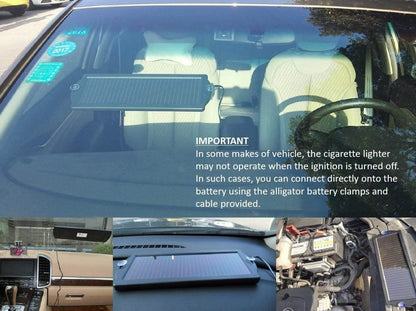 Sunway Solar Car Battery Trickle Charger & Maintainer 12V Solar Panel Power Charger With Cigarette Lighter Plug Battery Clamp For Car, Automotive, Motorcycle, Boat, Marine, Snowmobile, Watercraft, RV