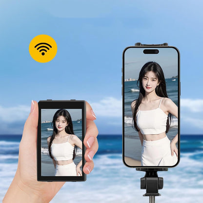 Telefono Vlog Selfie Monitor Schermata, 3.97in 2.4G 5G Wifi Wireless Visualizza Monitor con Morsetto Telefonico per Selfie Vlog Live Stream Tiktok Tiktok
