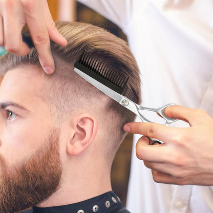 Forbici da Parrucchiere - Attrezzi Per Taglio Capelli,Forbici Sfoltitrici 2 in 1 con Pettine Rimovibile per Uomo Donna Taglio Capelli a Casa Viaggio Parrucchieri Salone Domestico Cura Personale